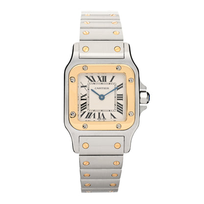 Cartier Stainless Steel 18K Yellow Gold 24mm Santos De Cartier Galbee Quartz Watch 1 of 4