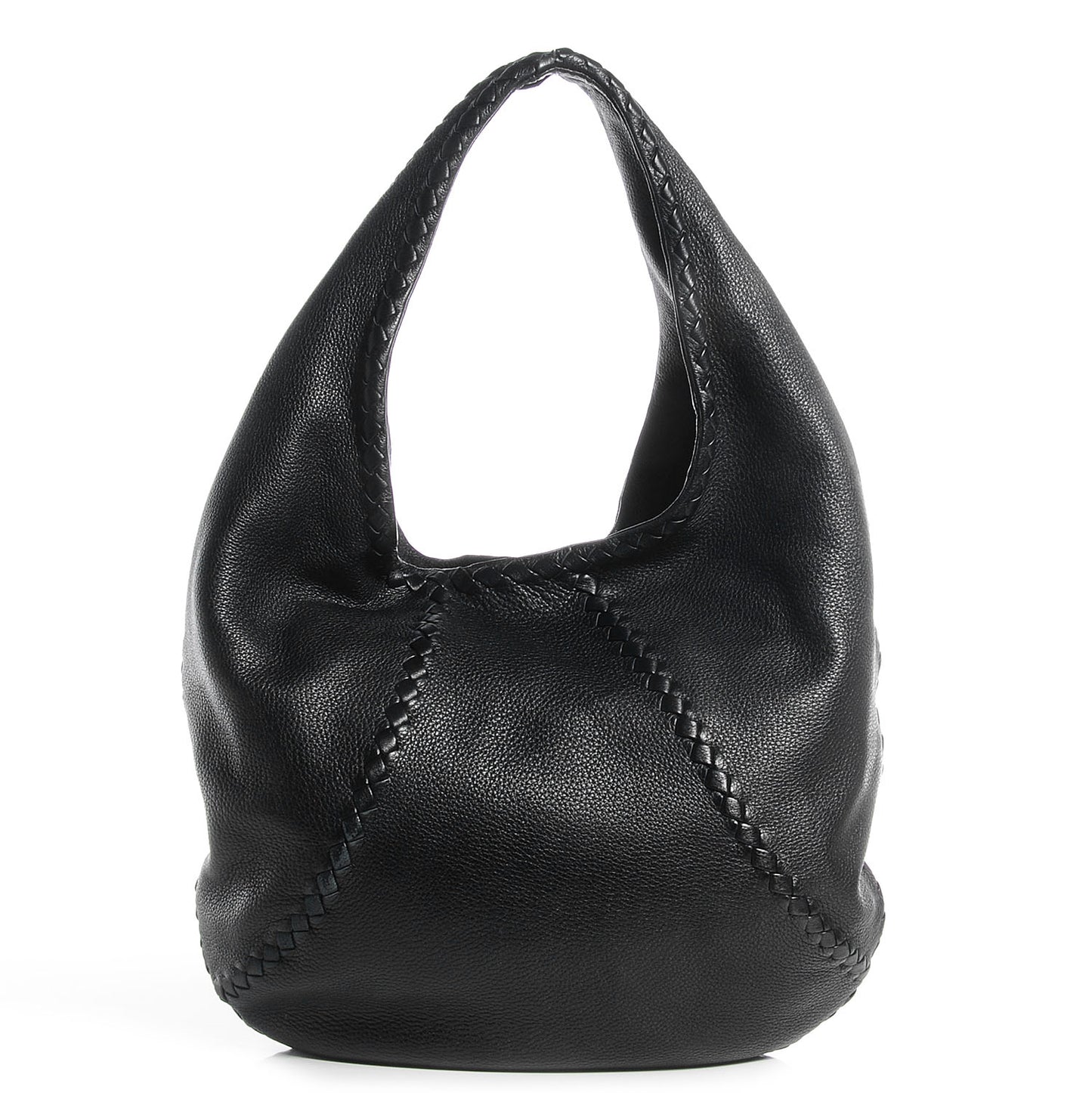 Cervo Deerskin Large Hobo Nero Black