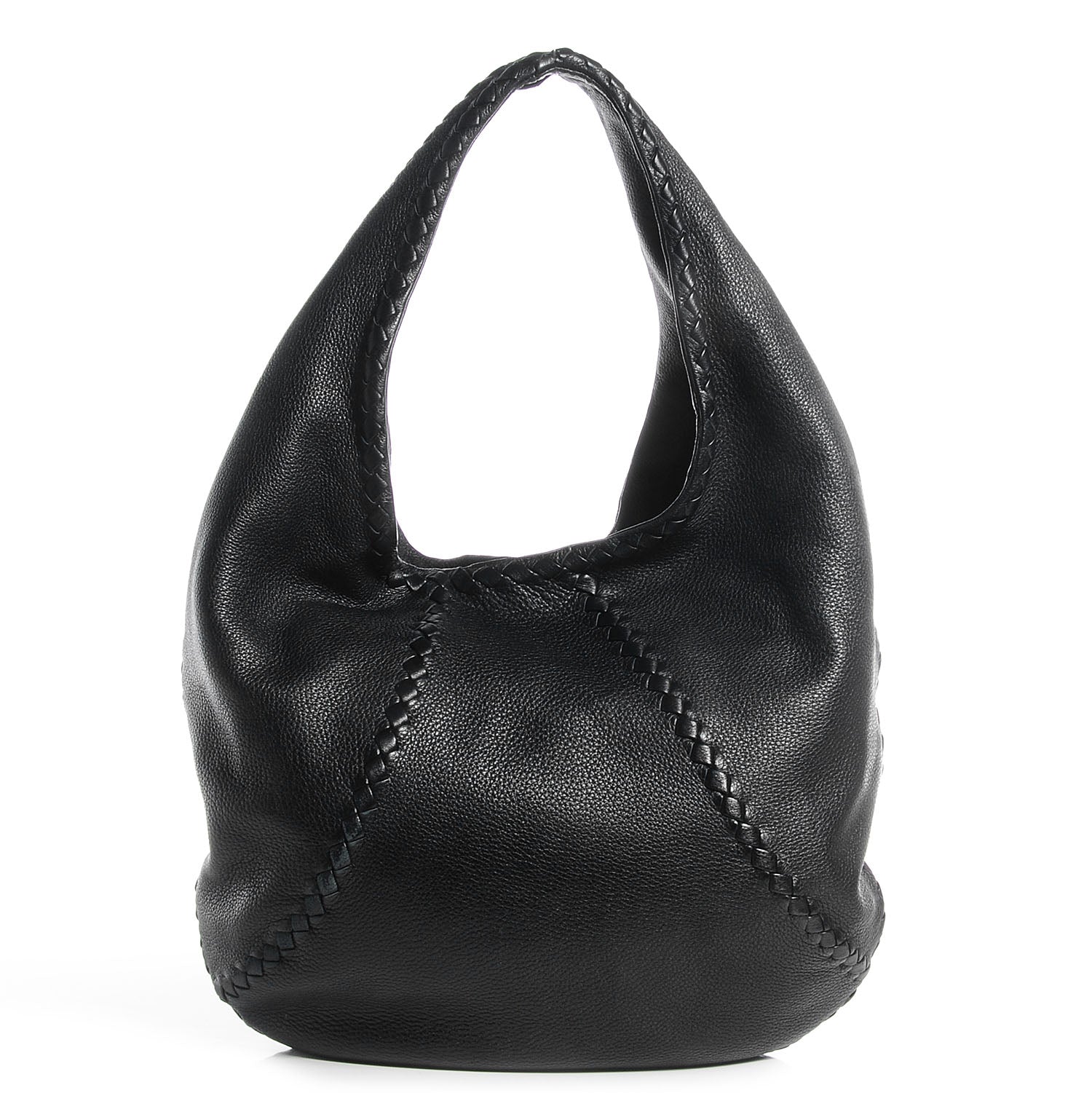 Bottega Veneta Cervo Deerskin Large Hobo Nero Black 1 of 8