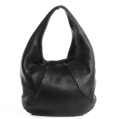 Bottega Veneta Cervo Deerskin Large Hobo Nero Black 1 of 8