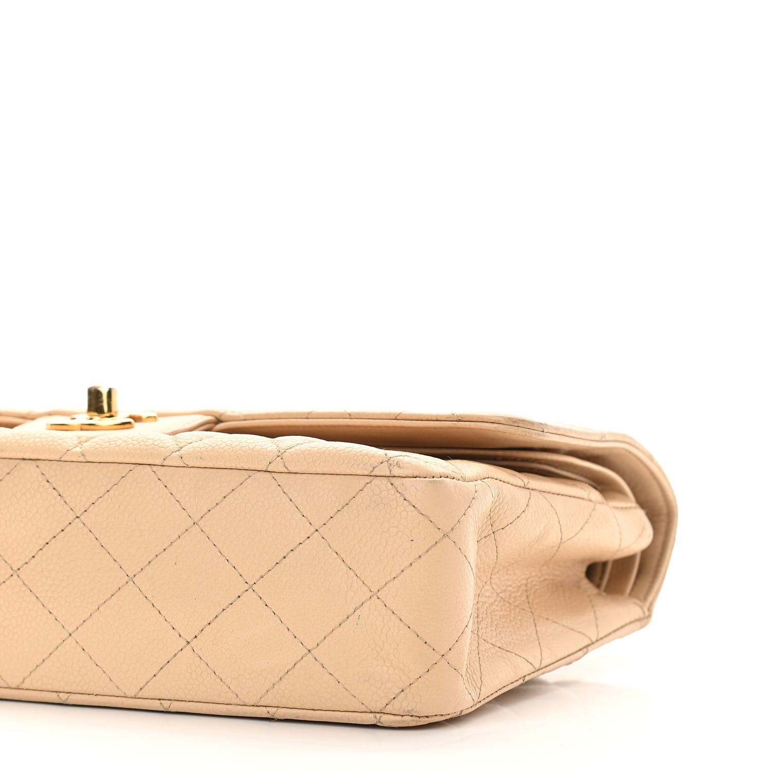 Chanel Caviar Quilted Medium Double Flap Beige 9 of 13