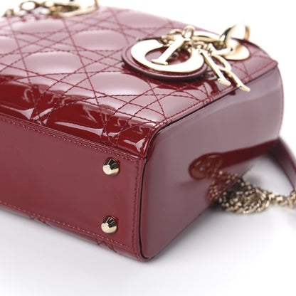 Christian Dior Patent Cannage Mini Lady Dior Red 8 of 8