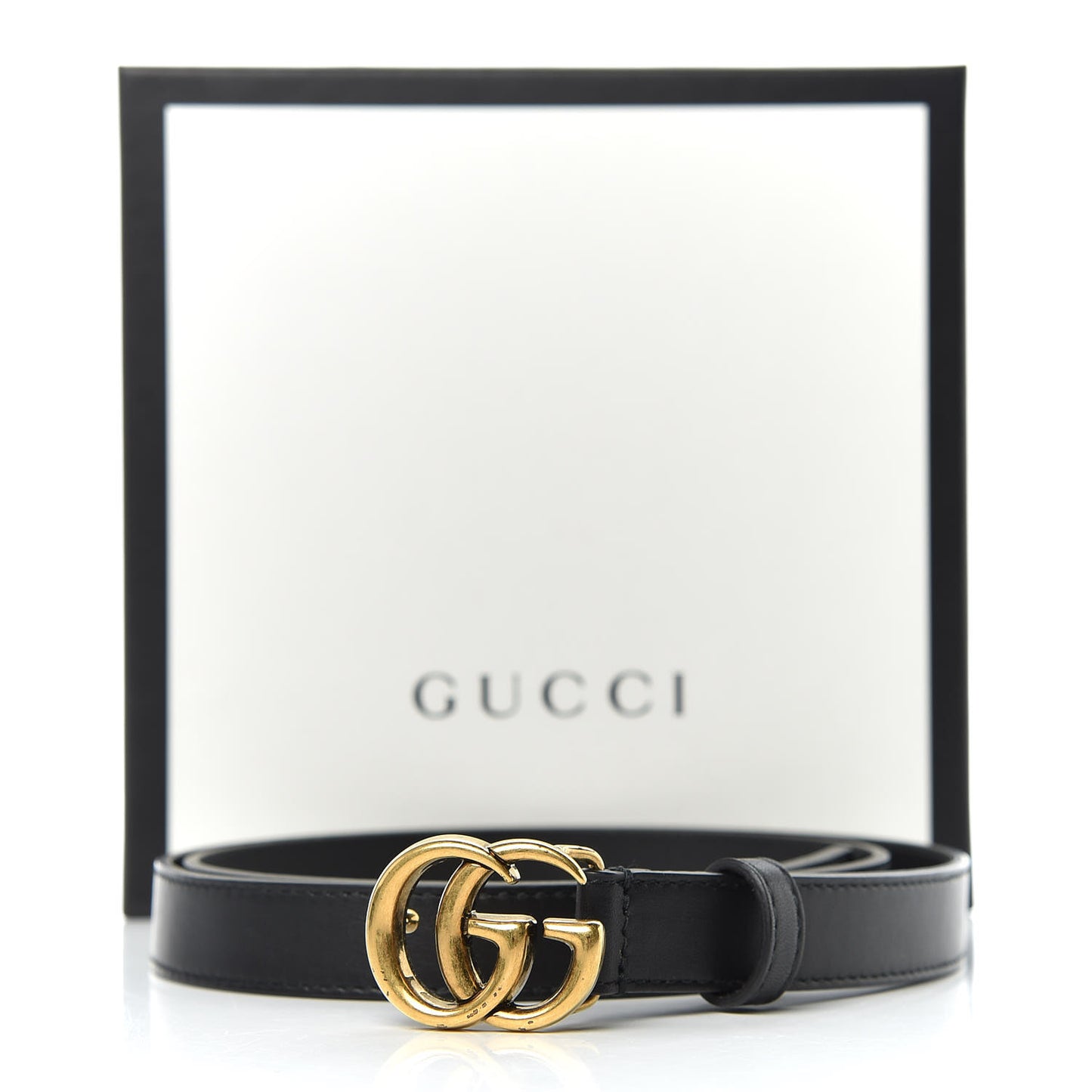 Calfskin Double G 20mm Belt 90 36 Black