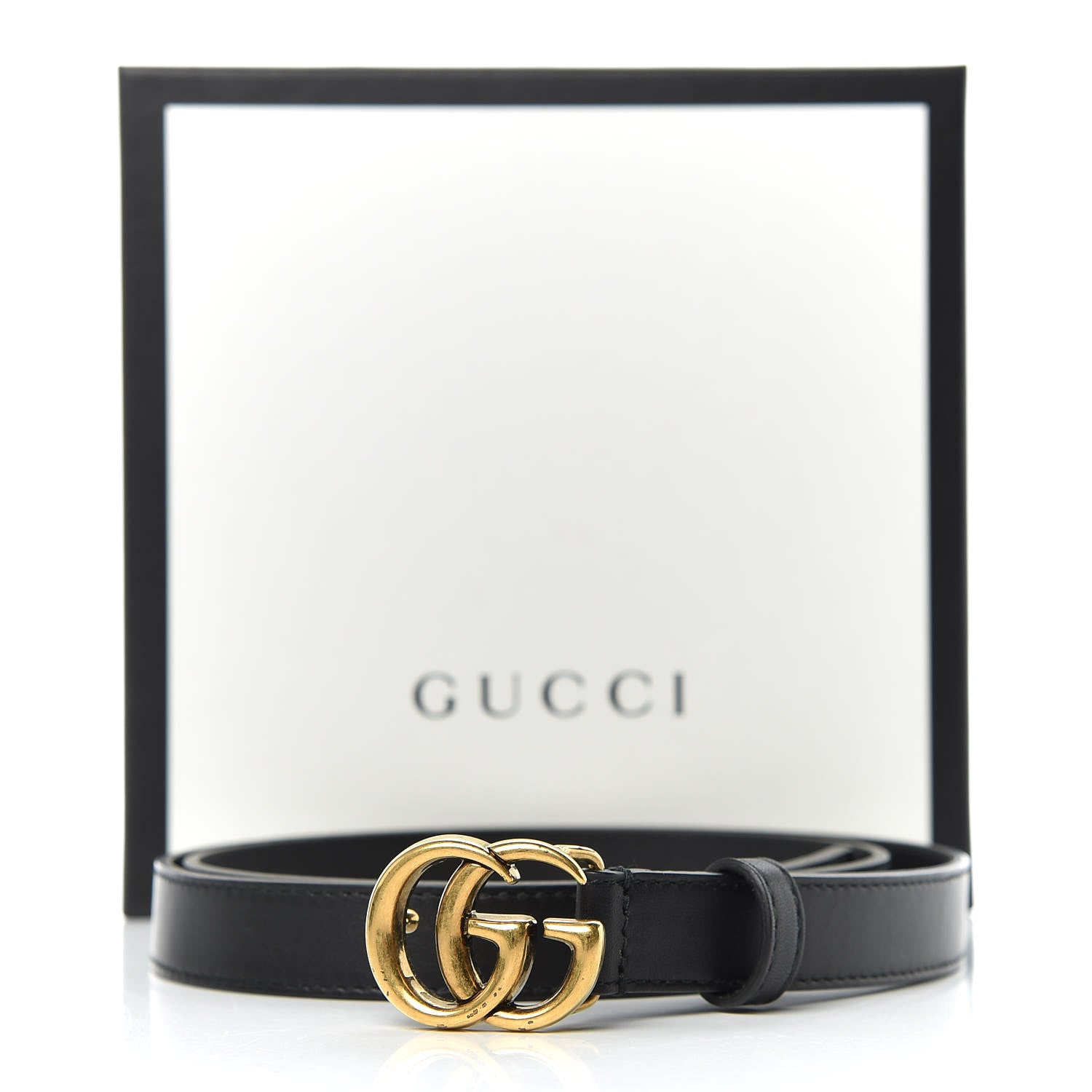 Gucci Calfskin Double G 20mm Belt 90 36 Black 7 of 7