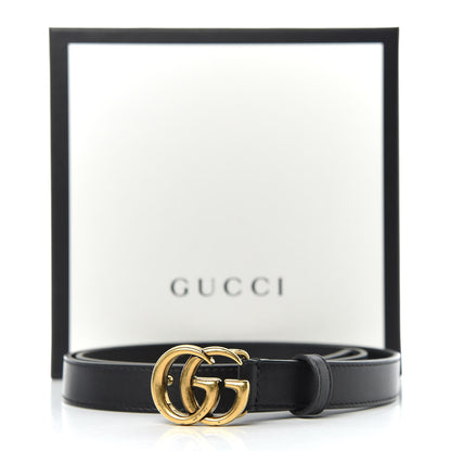 Gucci Calfskin Double G 20mm Belt 90 36 Black 7 of 7