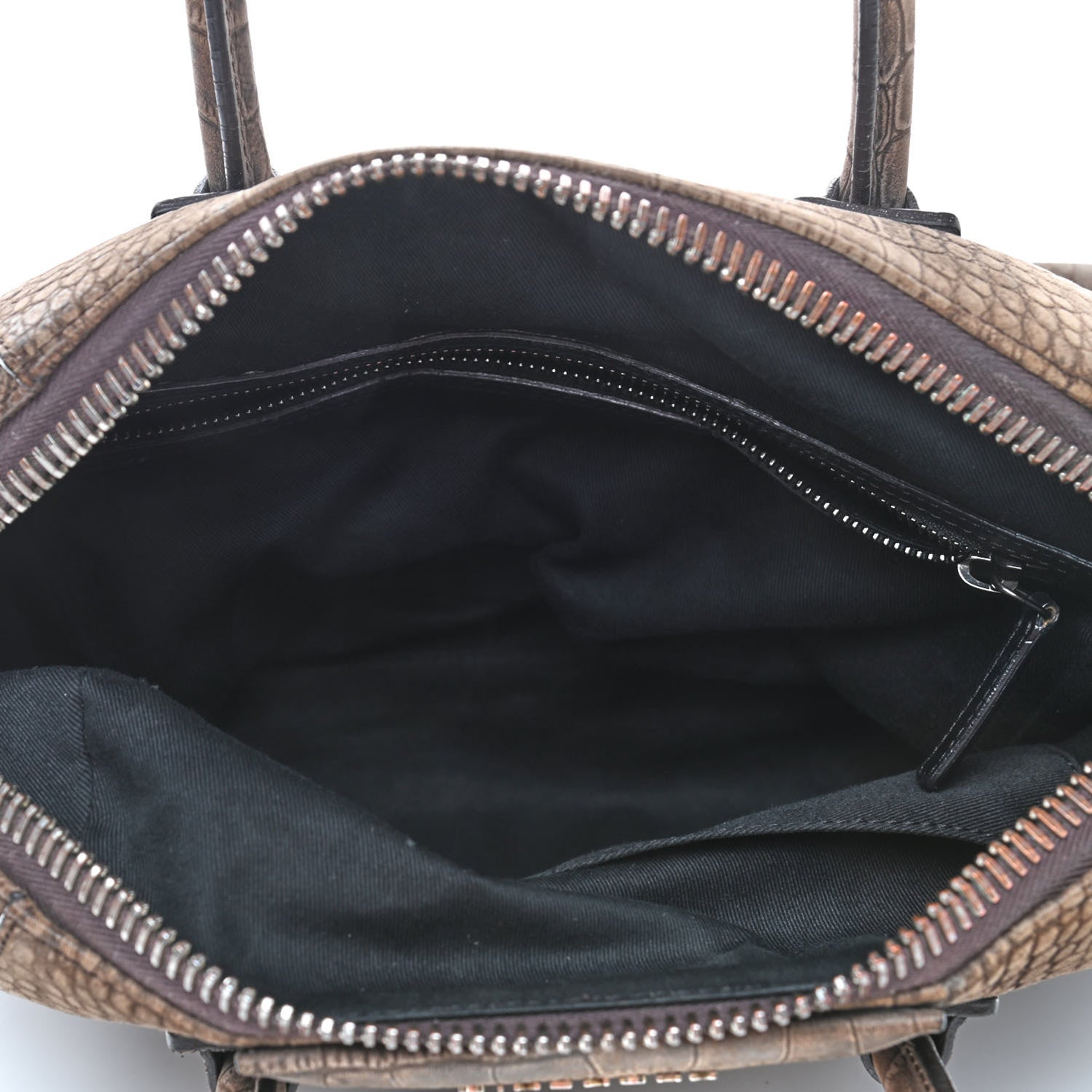Givenchy Nubuck Crocodile Embossed Small Antigona Brown 4 of 4