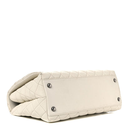 Chanel Caviar Lizard Quilted Small Coco Handle Flap Ivory 5 of 24