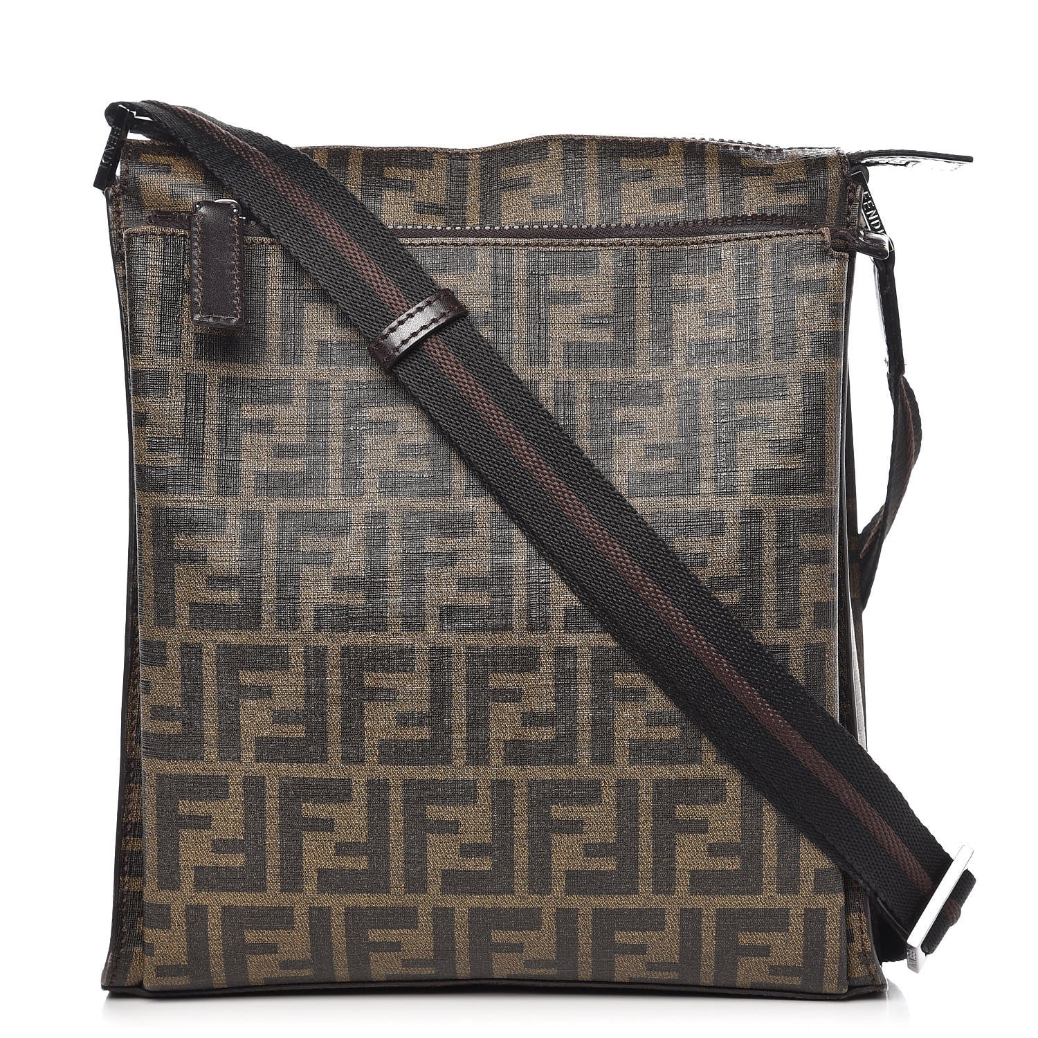 Fendi Zucca Spalmati Messenger Bag Tobacco 1 of 11