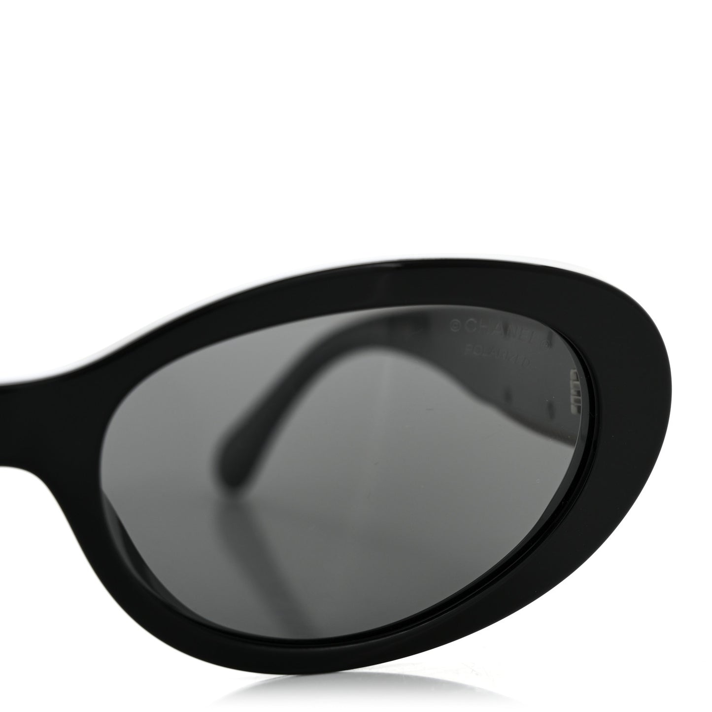 Acetate Oval Sunglasses 5515 Black