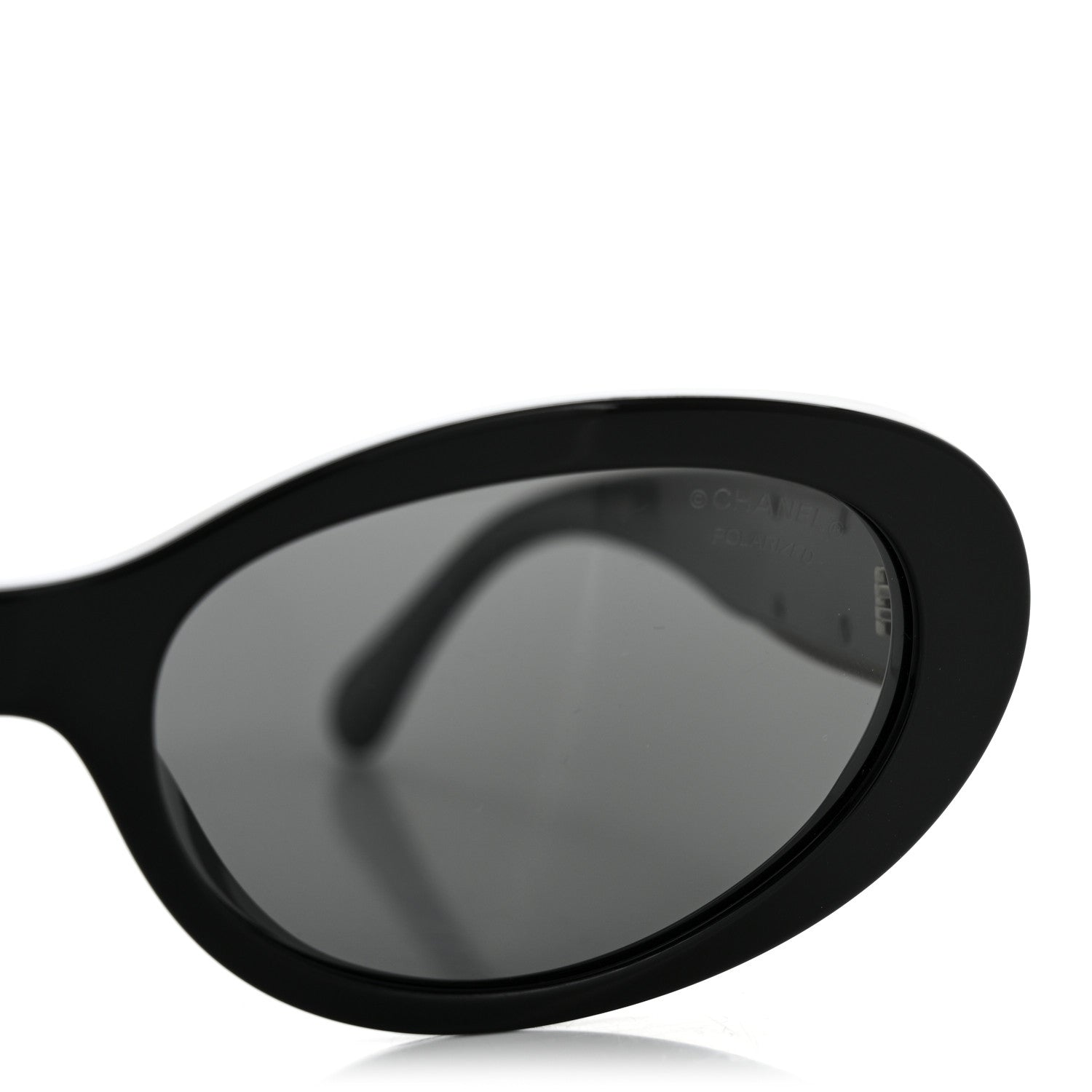 Chanel Acetate Oval Sunglasses 5515 Black 8 of 9