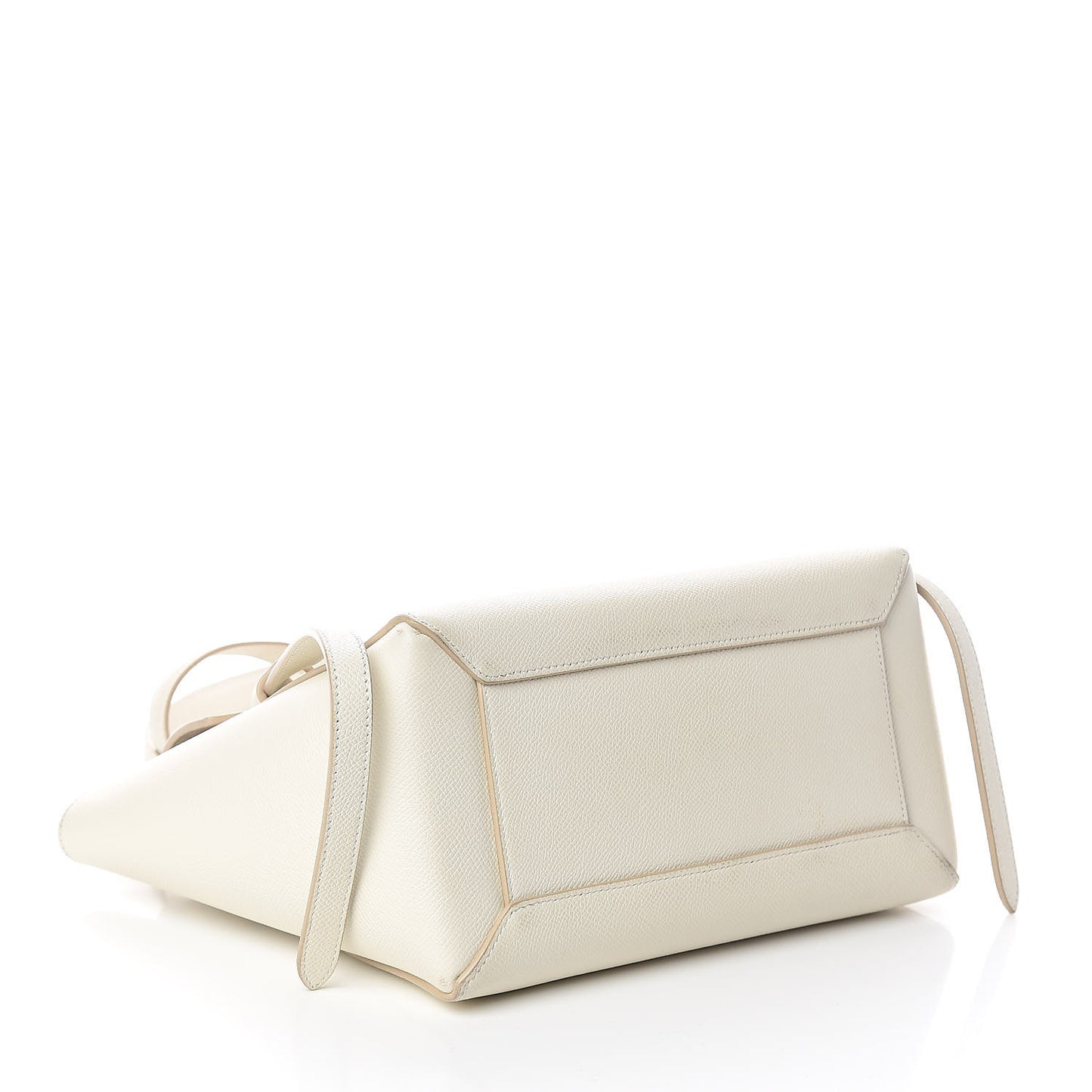 Baby Grained Calfskin Micro Belt Bag White