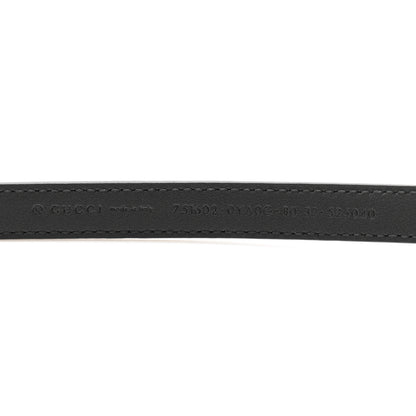 Gucci Plutone Calfskin Gucci Buckle 20mm Thin Belt 80 32 Black 5 of 5
