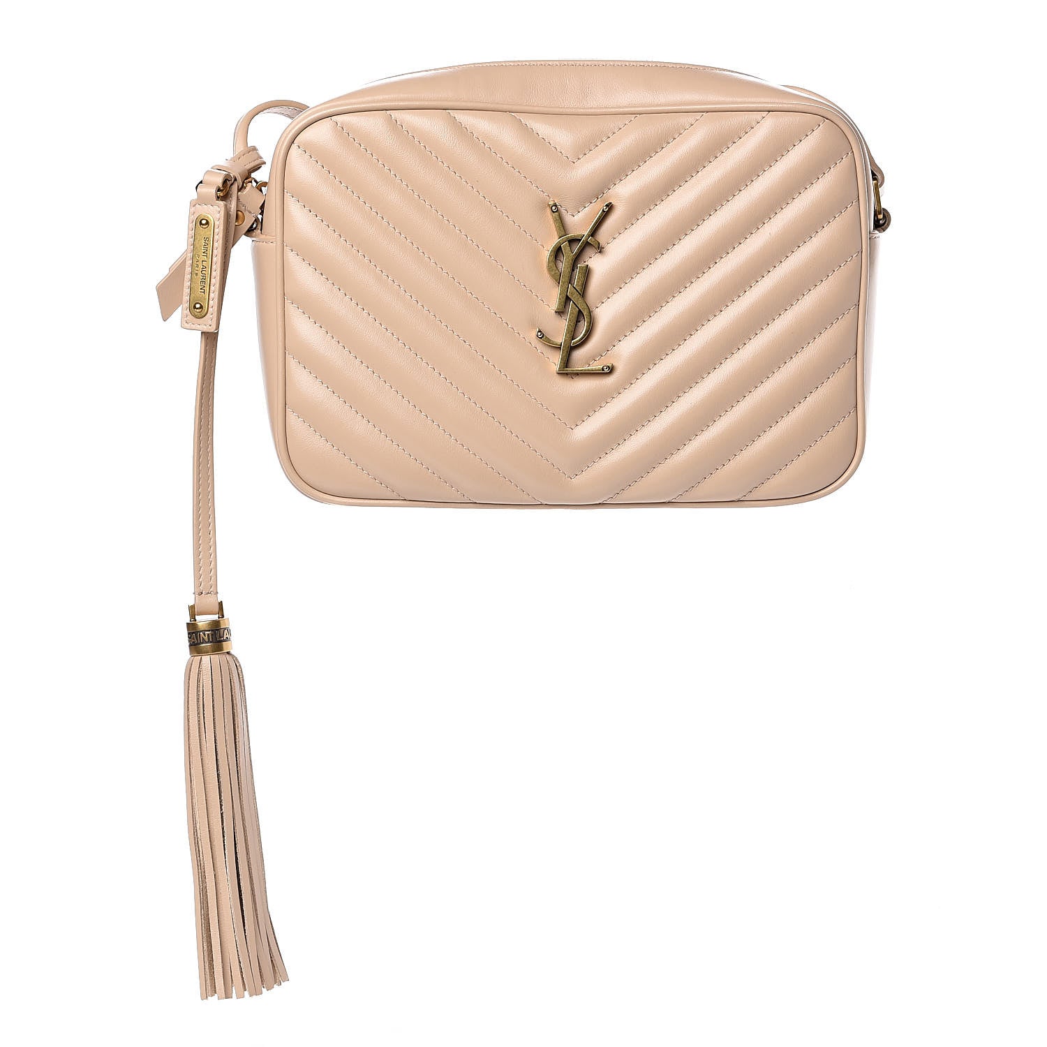 Saint Laurent Calfskin Matelasse Monogram Lou Camera Bag Nude Powder 1 of 10