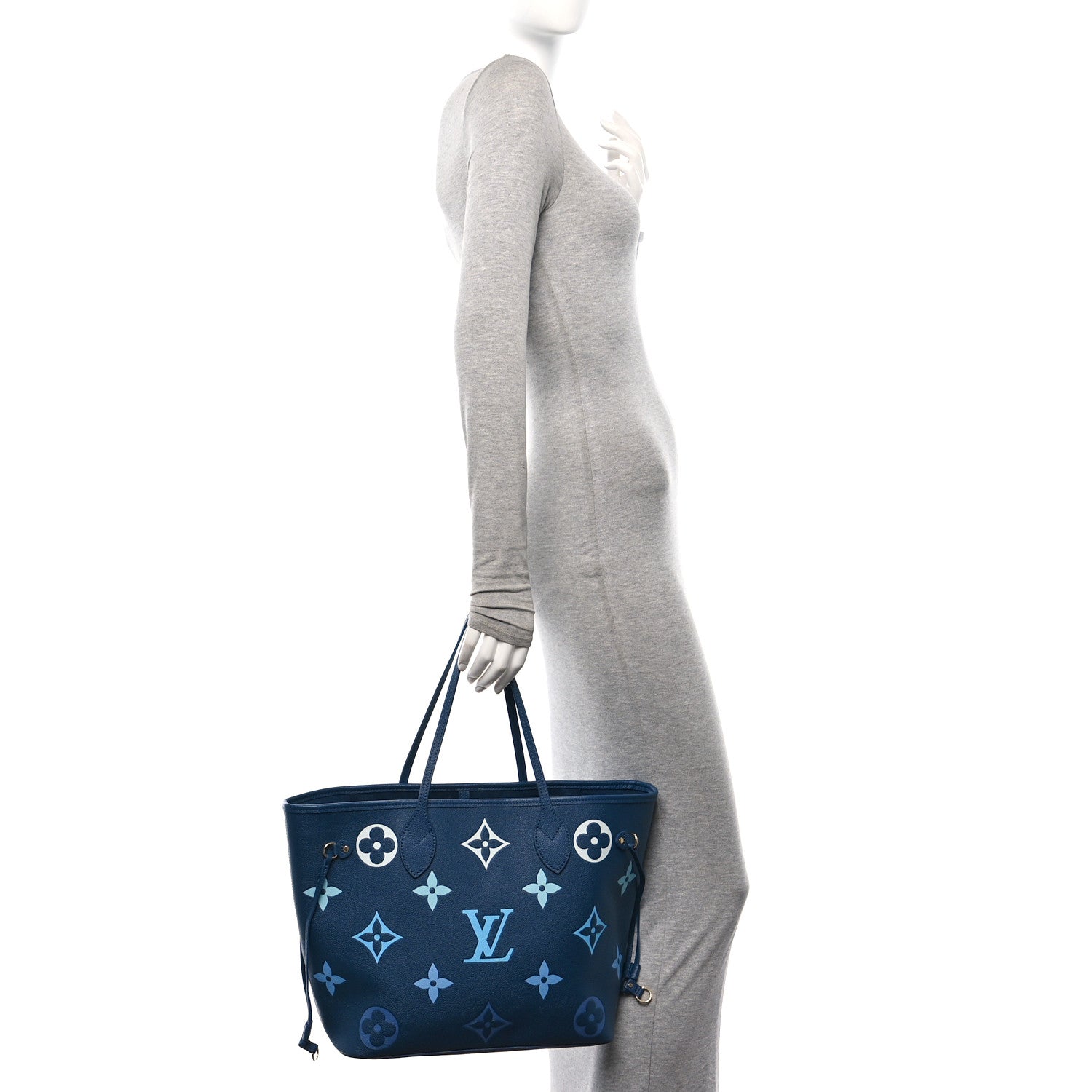 Louis Vuitton Empreinte Monogram Giant Neverfull MM Degrade Bleu 2 of 9