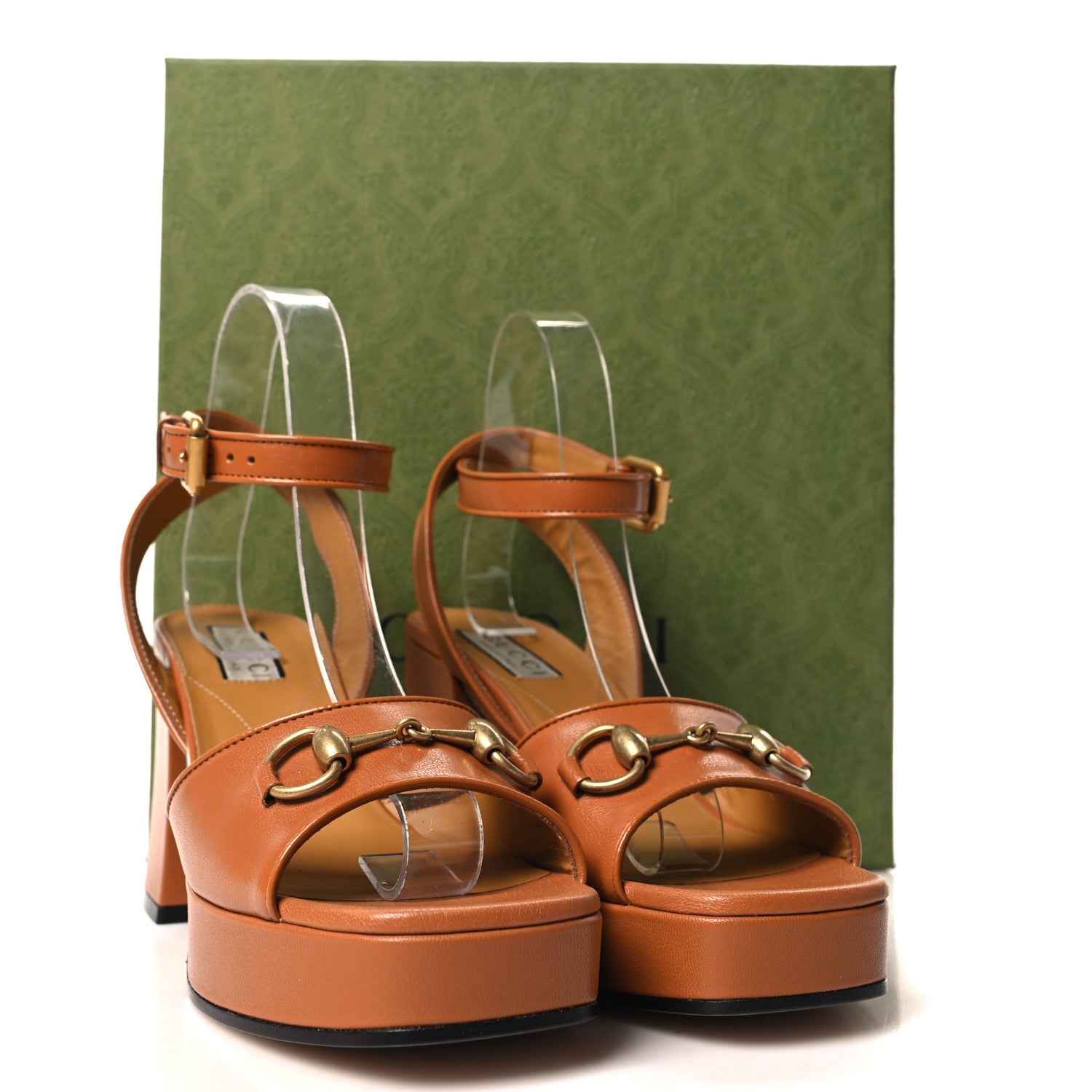 Gucci Quentin Granada Kid Horsebit 25/60mm Platform Sandals 38 Harness Brown 9 of 9