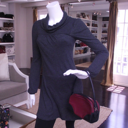 Prada Leather Bowler Tote Maroon Black 2 of 11