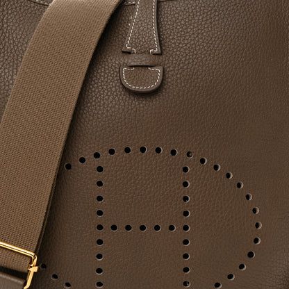 Hermes Taurillon Clemence Evelyne III PM Etoupe 8 of 12