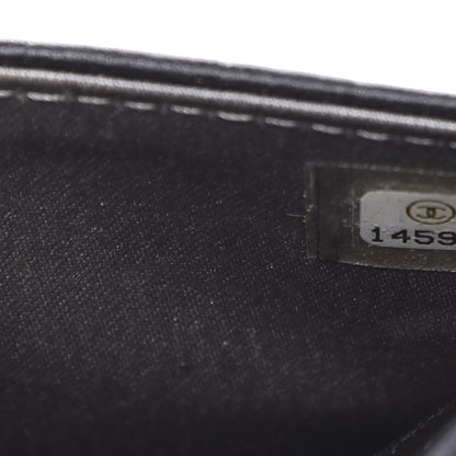 Chanel Lambskin Camellia Embossed Wallet on Chain WOC Black 7 of 13