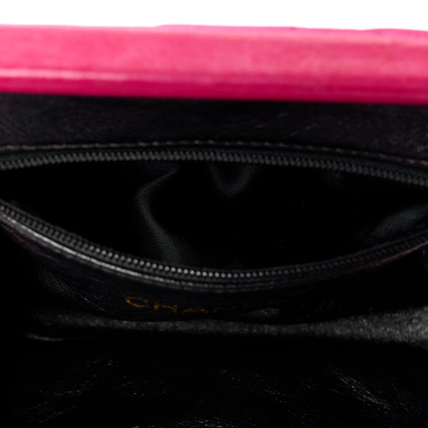Satin Quilted Bar Frame Evening Bag Fuchsia