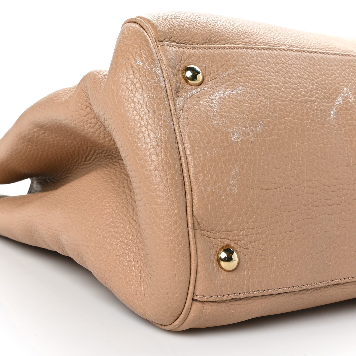 Cellarius Calfskin Large Bamboo Shopper Tote Camelia