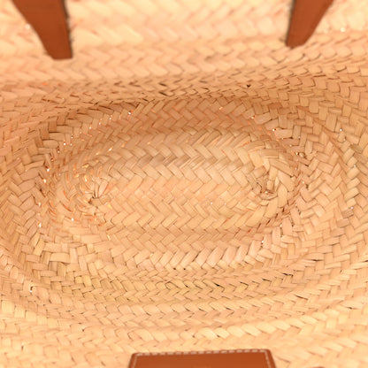 Celine Raffia Calfskin Triomphe Teen Panier Tan 5 of 9