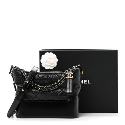 Chanel Aged Calfskin Quilted New Medium Gabrielle Hobo Black 11 of 11
