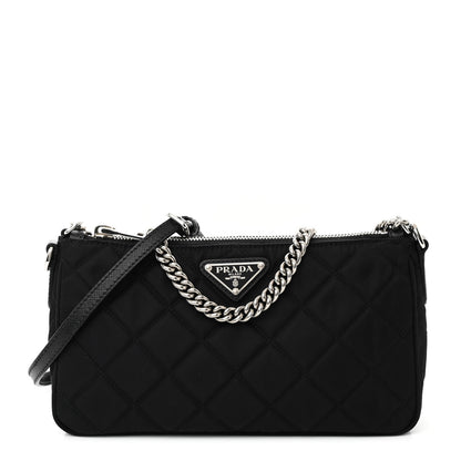 Prada Nylon Tessuto Impuntu Quilted Crossbody Bag Black 1 of 11