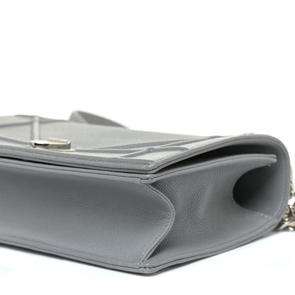 Christian Dior Grained Calfskin Medium Diorama Flap Bag Gris 9 of 14
