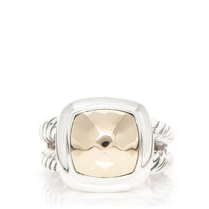 David Yurman Sterling Silver 18K Yellow Gold 11mm Albion Dome Ring 58 8.5 1 of 5