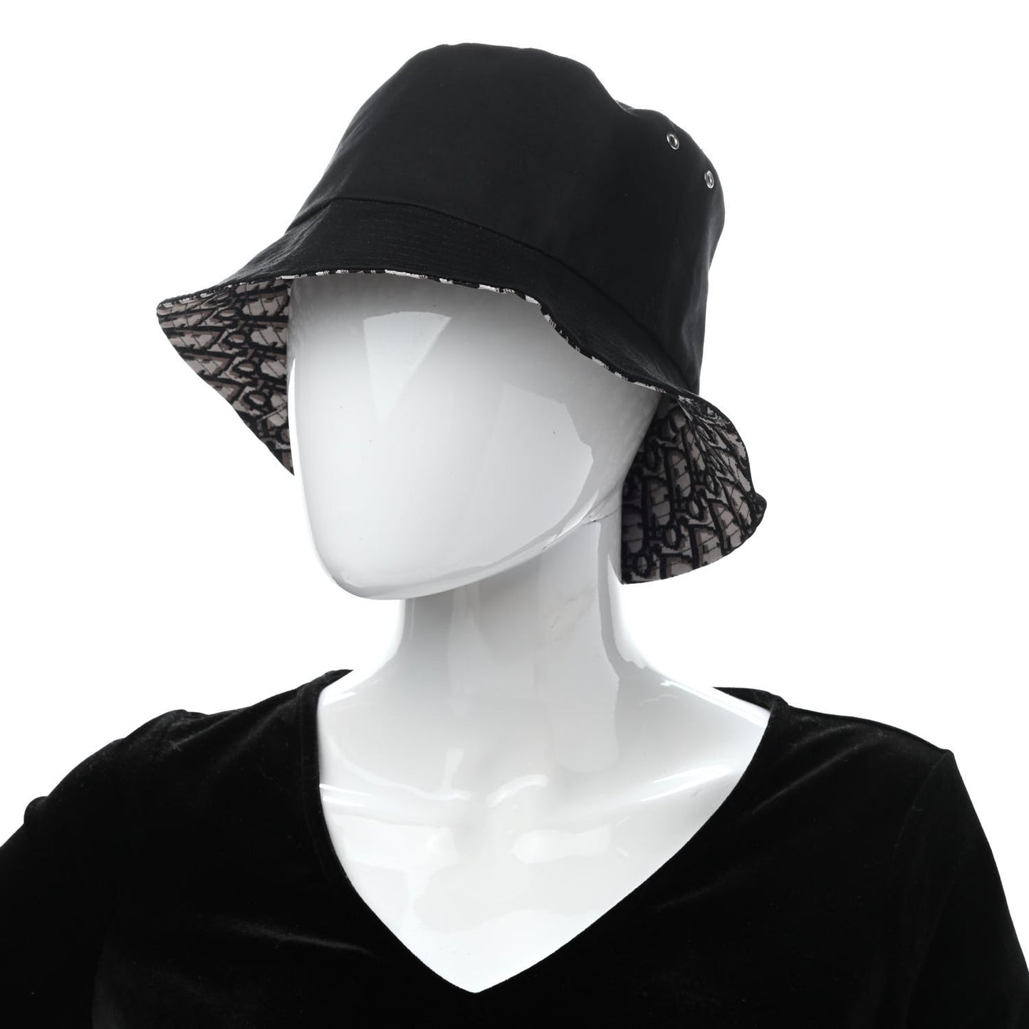 Oblique Reversible Teddy-D Brim Bucket Hat 58 Black