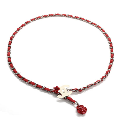 Chanel Camellia Chain Belt Red 1 of 6
