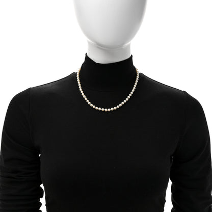 Mikimoto Sterling Silver Akoya Cultured Pearl 5-5.5mm Strand Necklace 17.5" 2 of 6