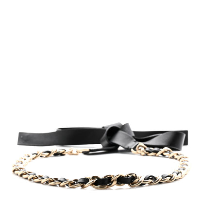 Chanel Lambskin Chain CC Bow Belt XS Black 2 of 4