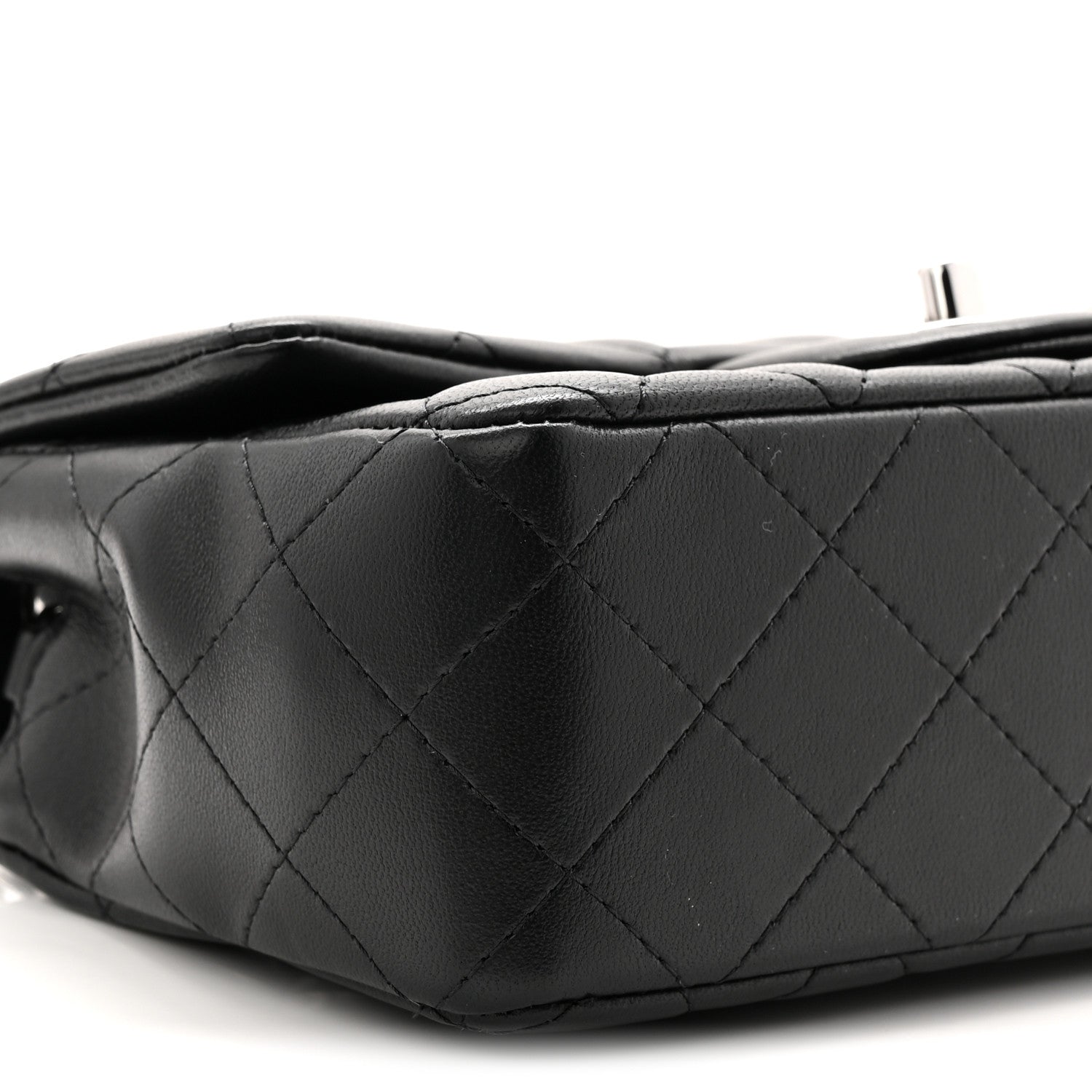 Chanel Lambskin Quilted Mini Rectangular Flap Black 9 of 11