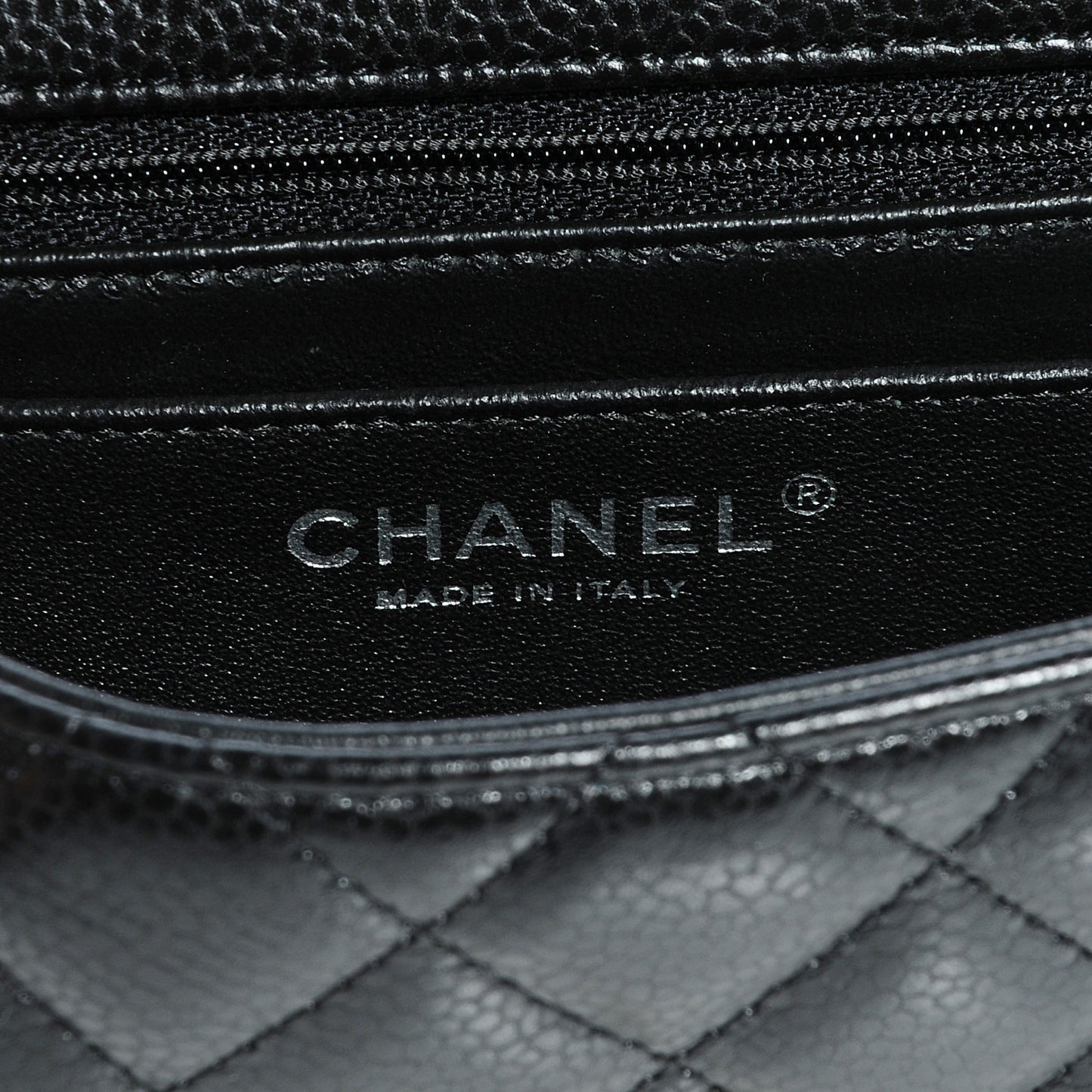 Caviar Quilted Mini Square Flap Bag Black