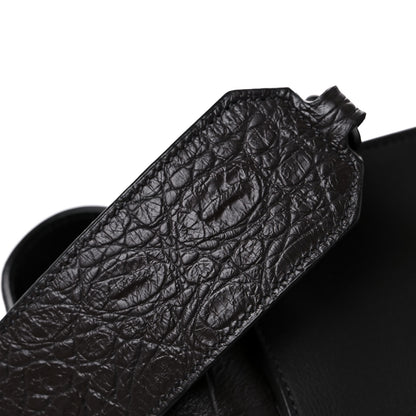 Saint Laurent Calfskin Crocodile Embossed Small Monogram Downtown Cabas Earth 20 of 20