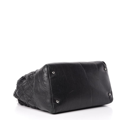 Chanel Lambskin Stitched Accordion Shoulder Bag Black 4 of 17