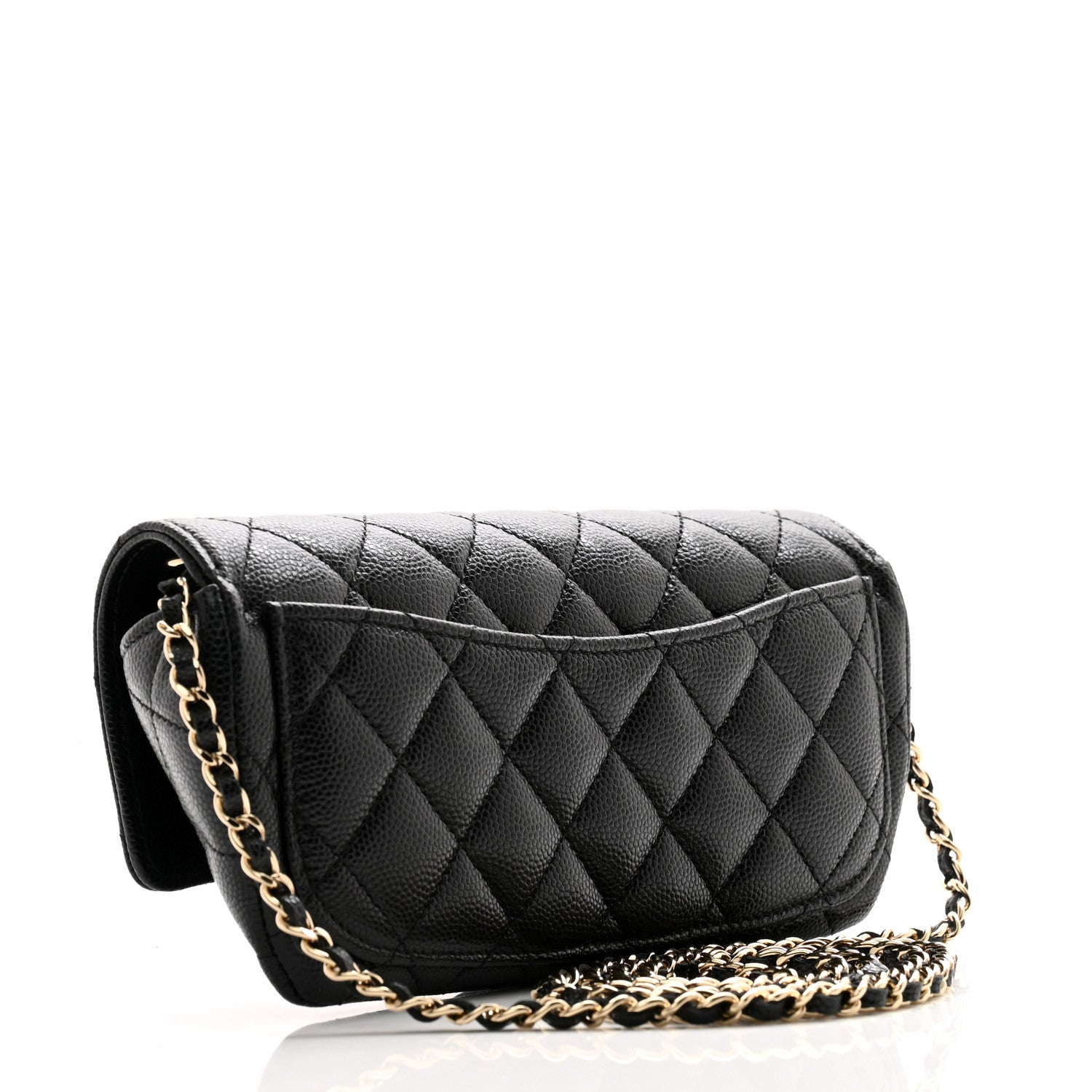 Chanel Caviar Quilted Glasses Case With Chain Black 3 of 12