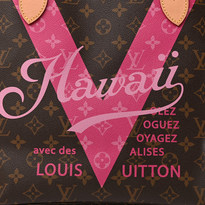 Louis Vuitton Monogram Hawaii V Neverfull MM Hot Pink 11 of 13