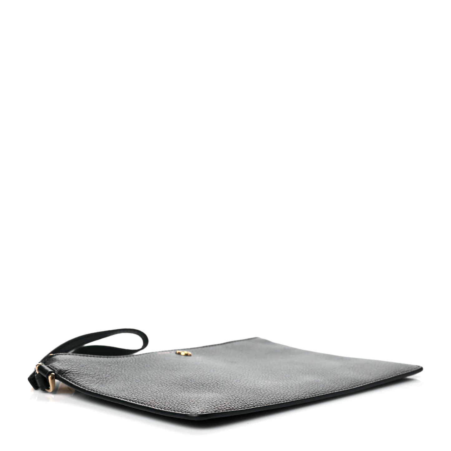 Calfskin Wristlet Clutch Black