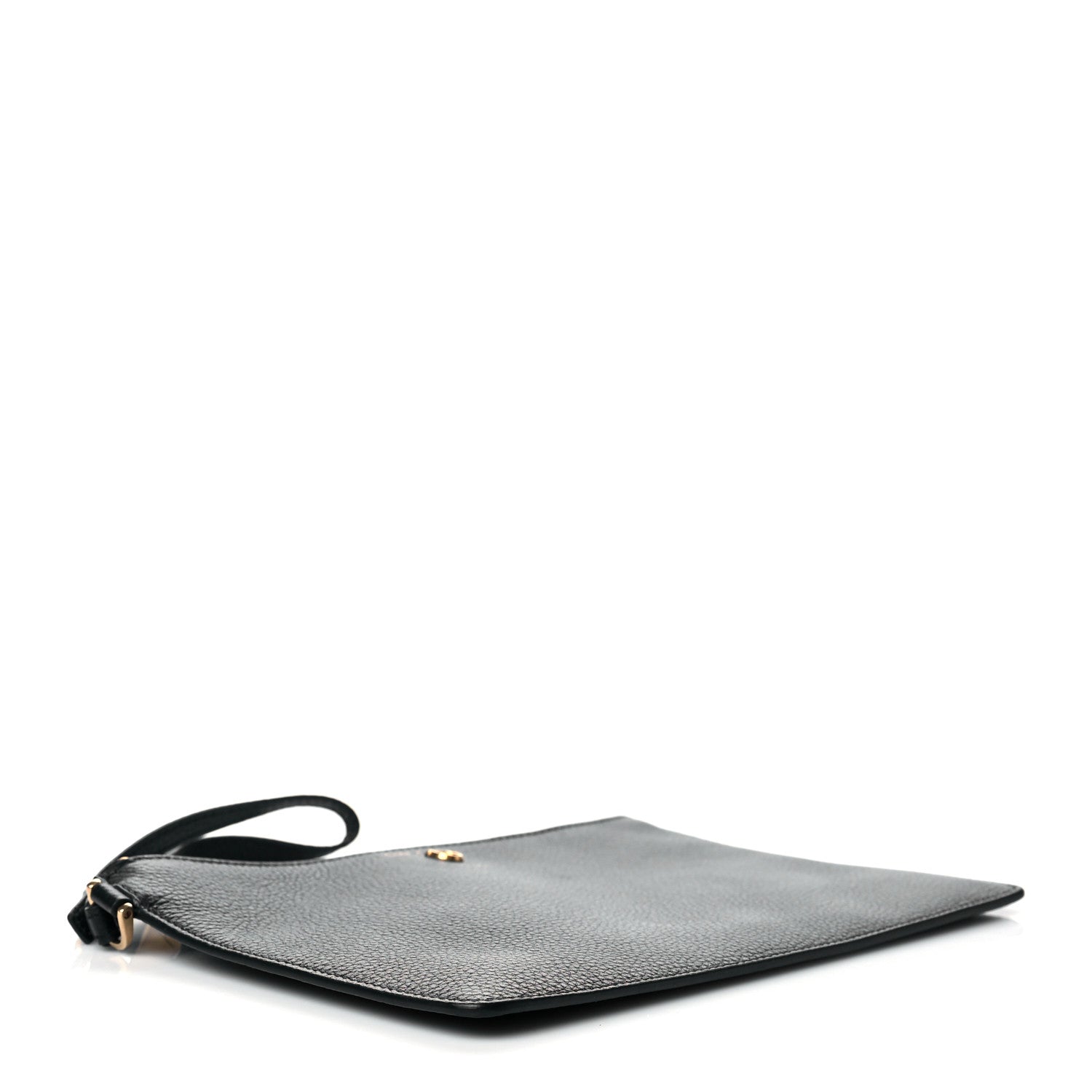 Salvatore Ferragamo Calfskin Wristlet Clutch Black 4 of 8