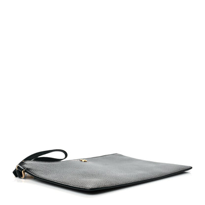 Salvatore Ferragamo Calfskin Wristlet Clutch Black 4 of 8