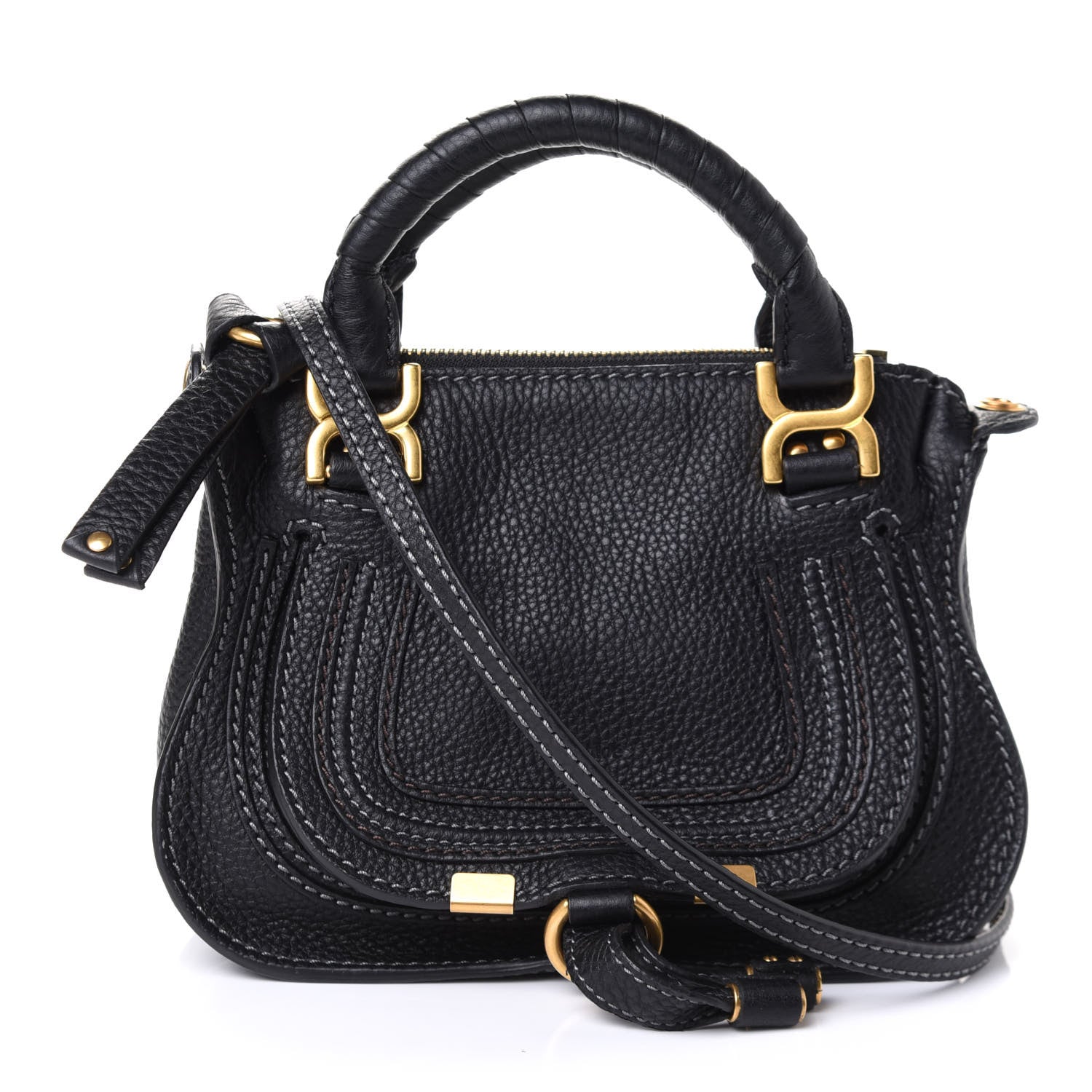 Chloe Calfskin Small Marcie Satchel Black 1 of 4