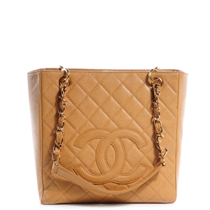 Chanel Caviar Petit Shopping Tote PST Beige 1 of 7