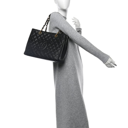 Chanel Caviar Quilted Grand Shopping Tote GST Black 3 of 13