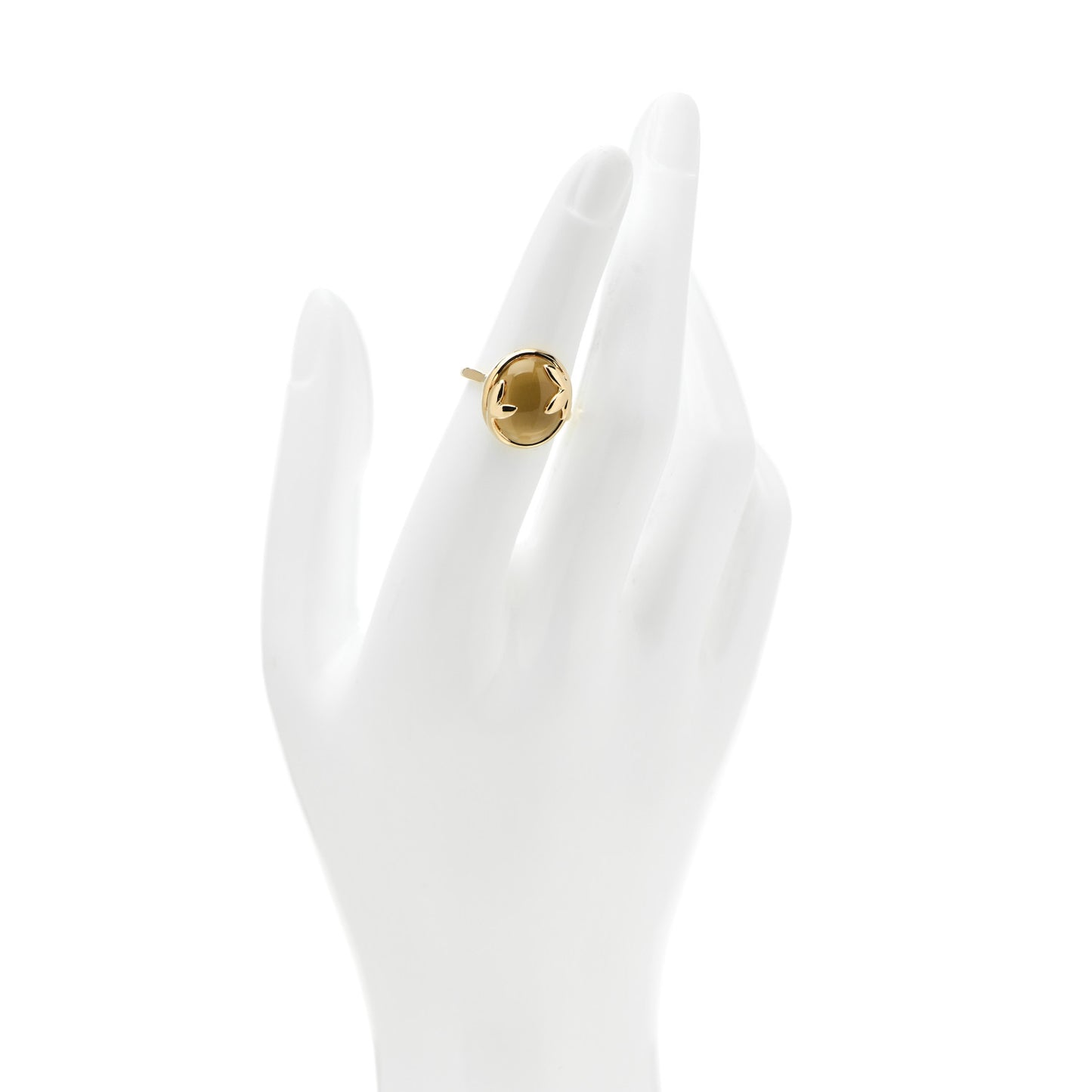 18K Yellow Gold Citrine Paloma Picasso Olive Leaf Ring 49 5