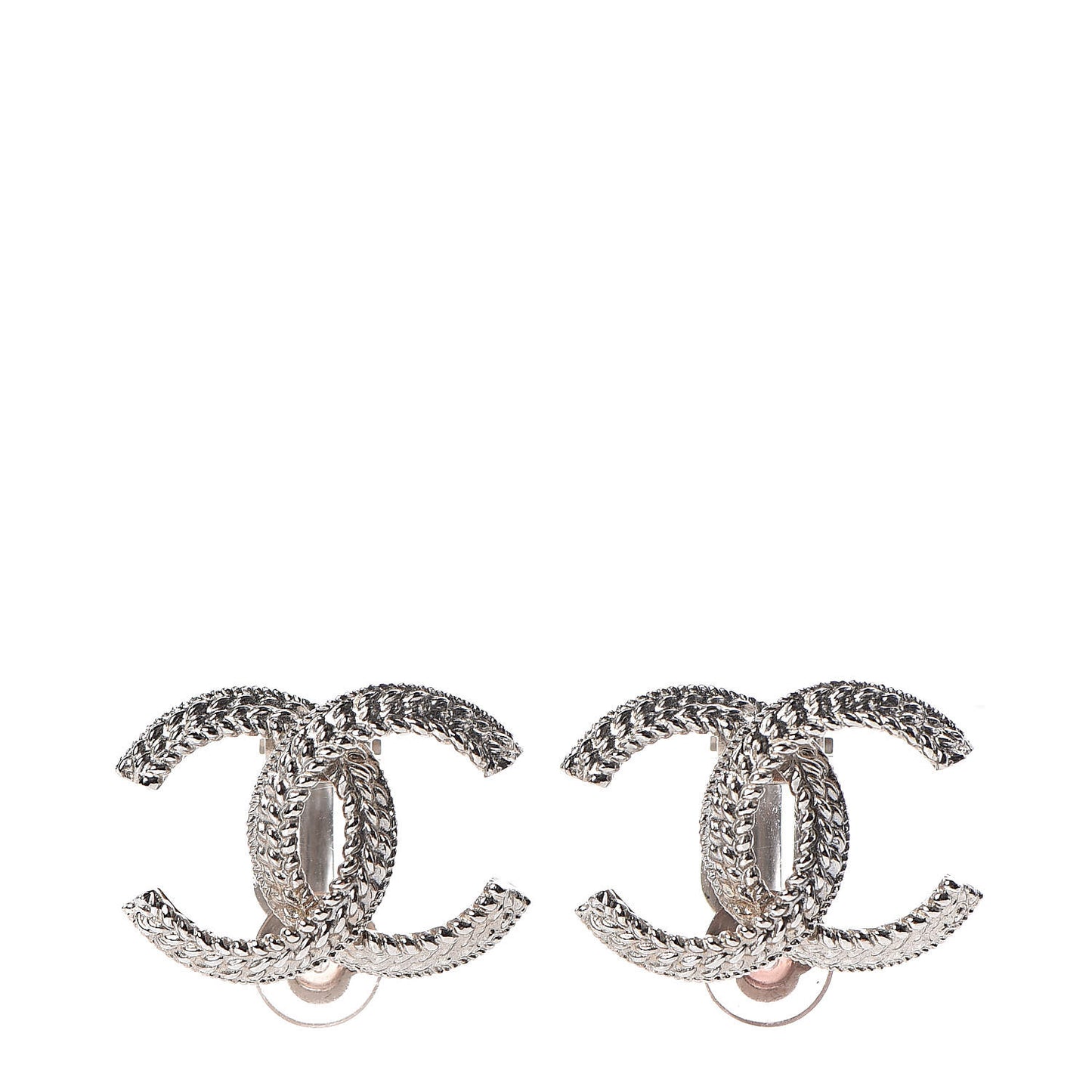 CC Clip On Earrings Silver