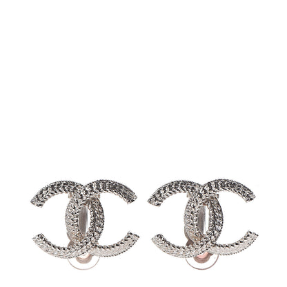 Chanel CC Clip On Earrings Silver 1 of 4