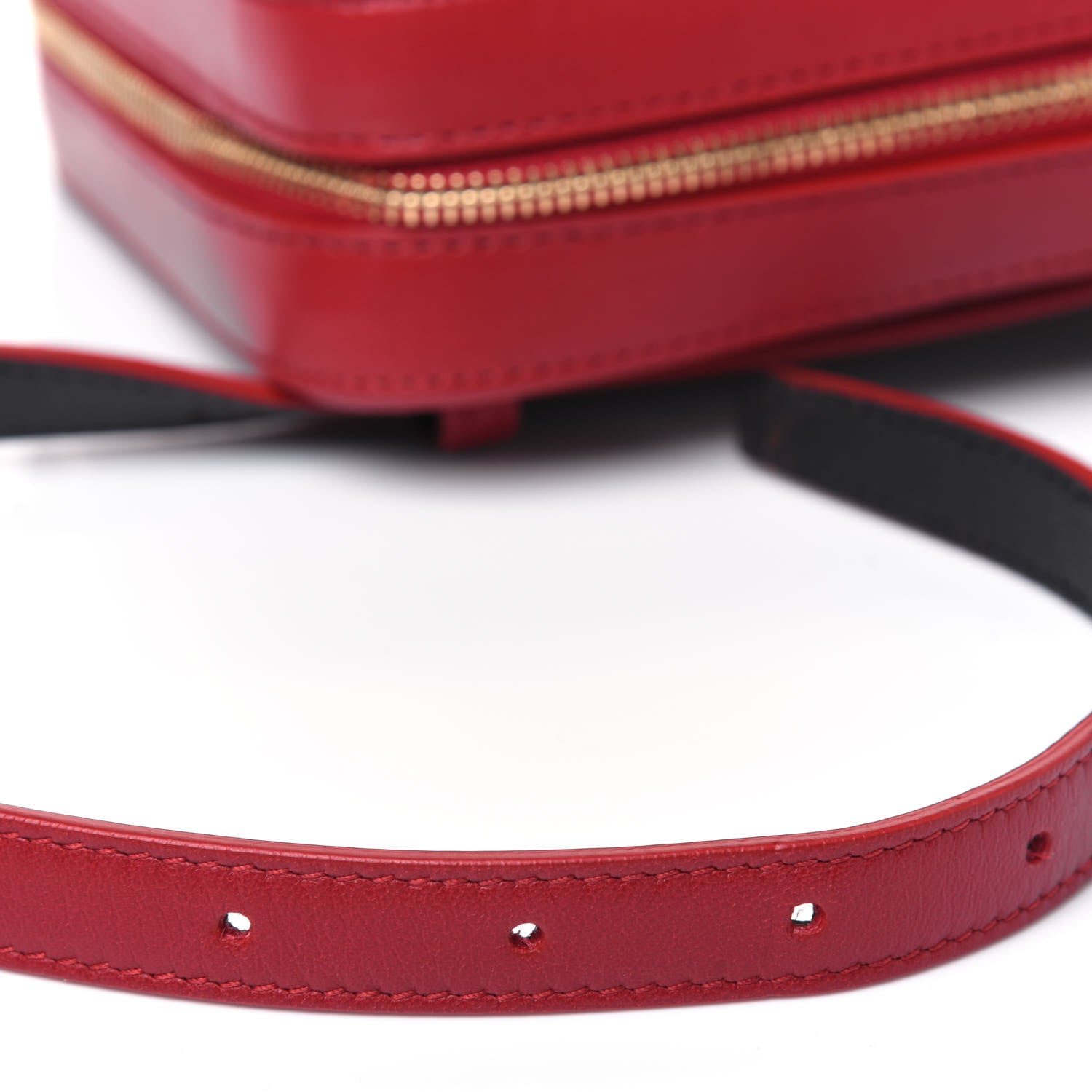 Saint Laurent Lambskin Matelasse Vicky Monogram Belt Bag Eros Red 14 of 14