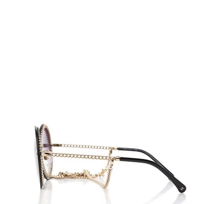 Chanel Round Chain Sunglasses 4245 Gold 3 of 6